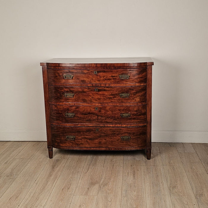 Early 19th Century Tiger-Striped Mahogany Chest, England circa 1810