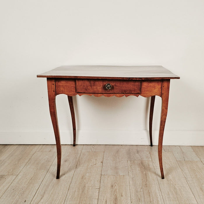 18th Century Louis XV Cherry Side Table with Drawer