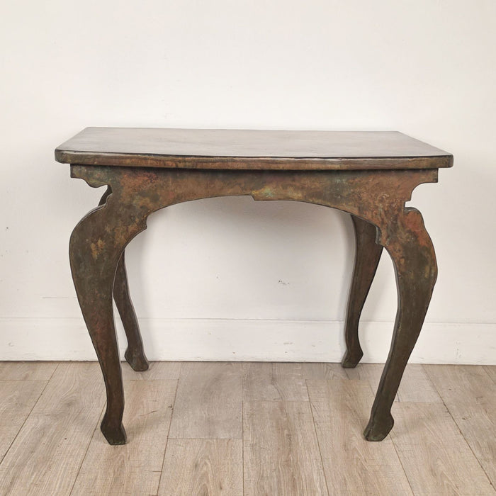 John Wheatman Custom Copper Top Table with Antique Legs