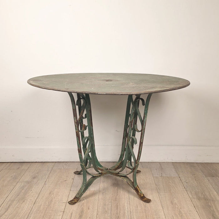 Art Deco French Wrought Iron Garden Table