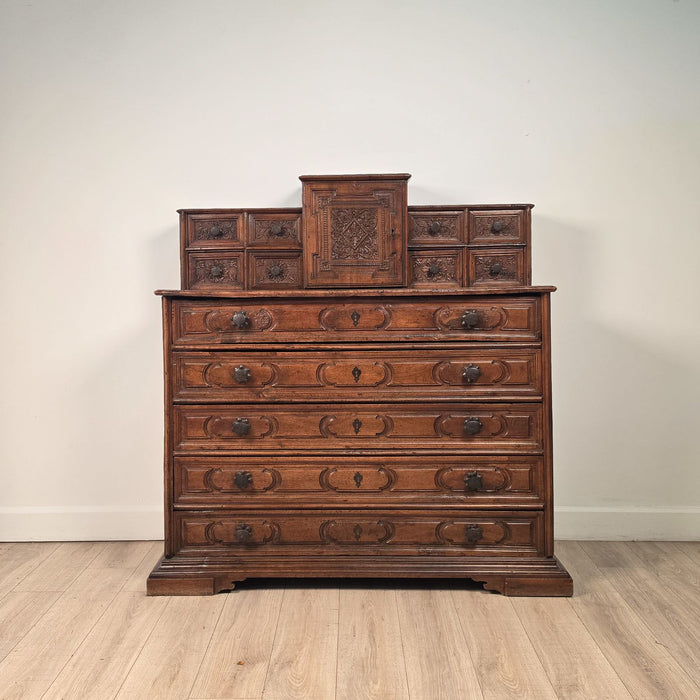 Italian Walnut Baroque Chest, circa 1780