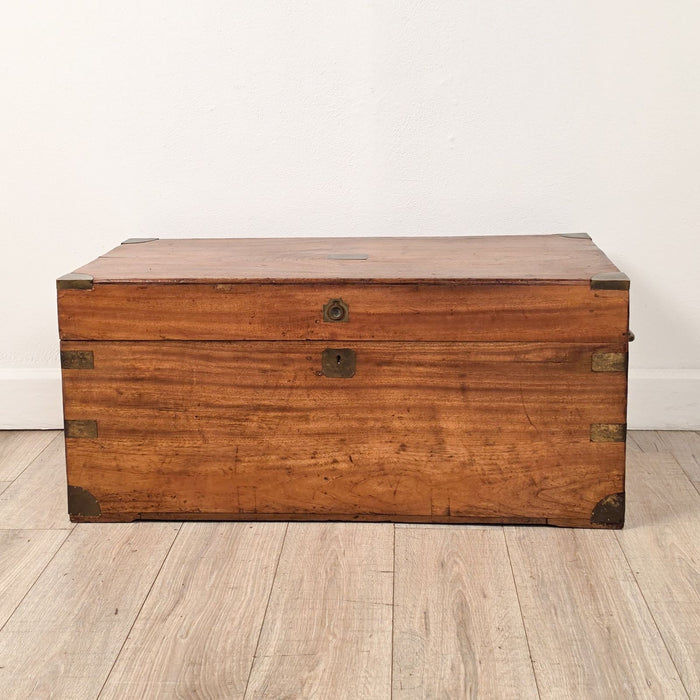 Chinese Camphor Brass Mounted Campaign Trunk, circa 1890