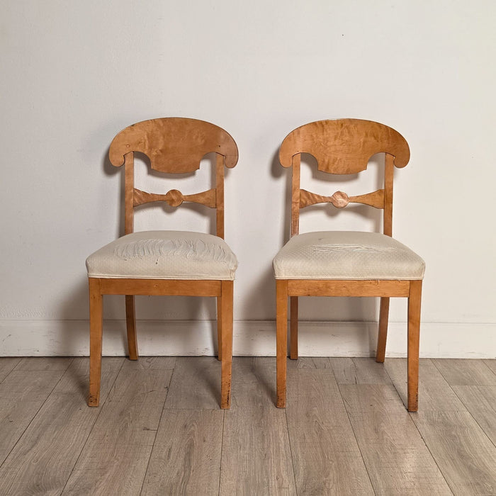 Pair of Biedermeier Side Chairs, 19th Century Swedish