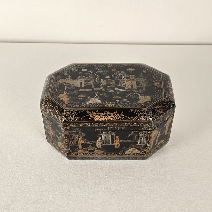 19th Century Chinese Lacquered & Gilt Box