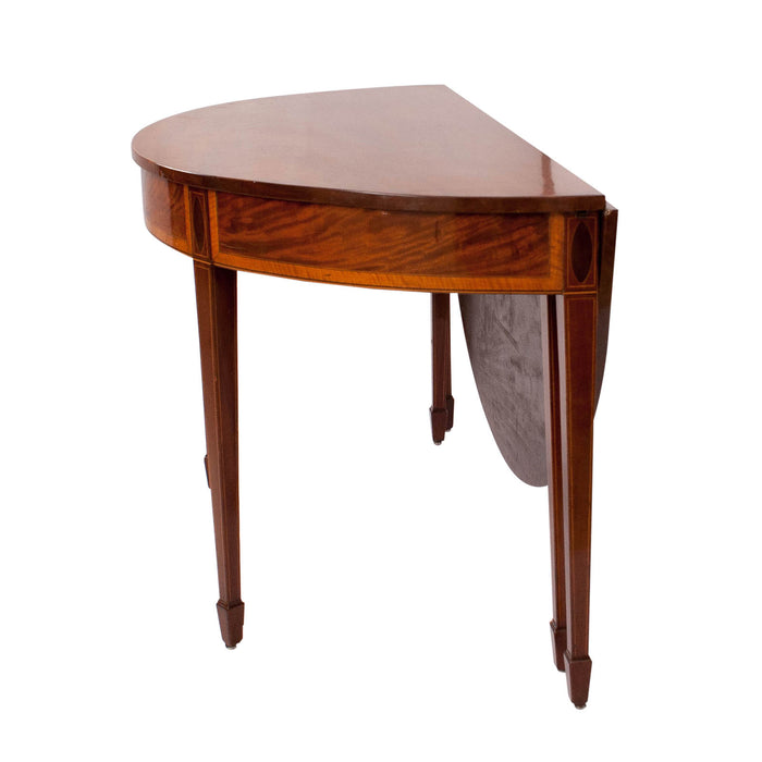 Circa 1780 Georgian English Mahogany Demilune Table