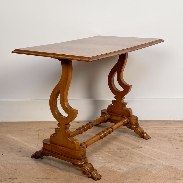 Circa Early 20th Century Walnut Writing Table, Italy