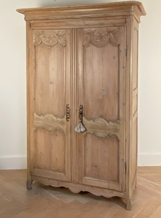 Pickled French Armoire, Circa 19th Century