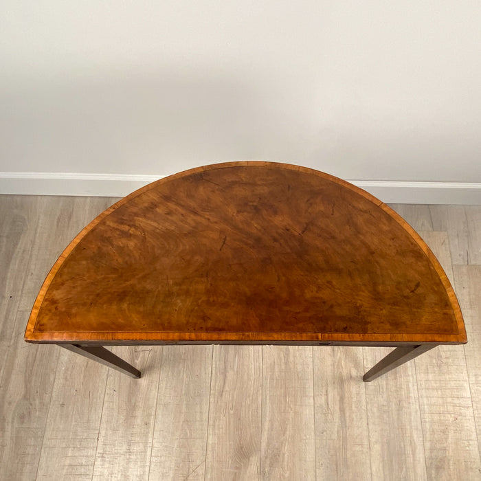 Circa 1790 George III Demilune Game Table, England