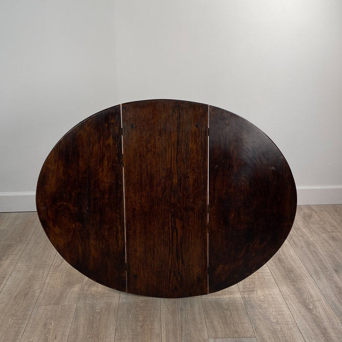 Circa Early 18th Century English Oak Drop Leaf Table