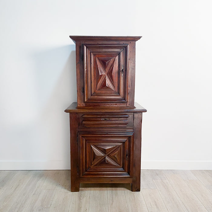 Circa 1700 Small Early French Buffet Deux Corps