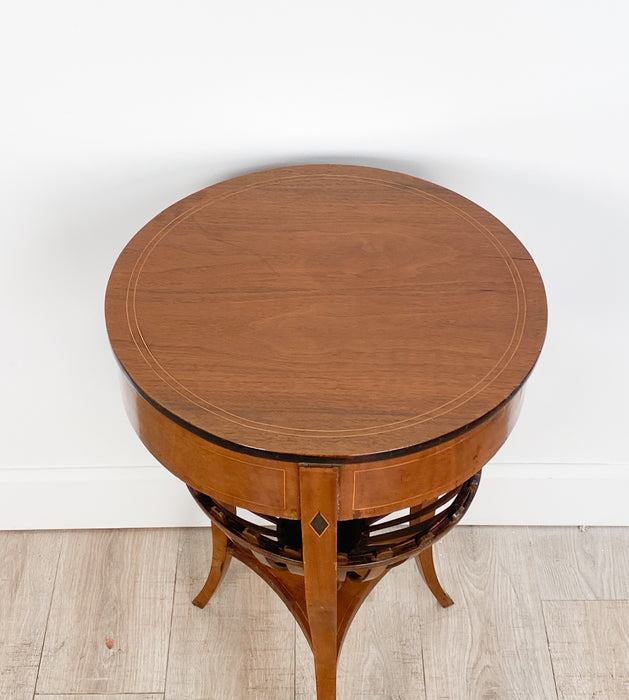 Biedermeier Round Work Table, 19th century