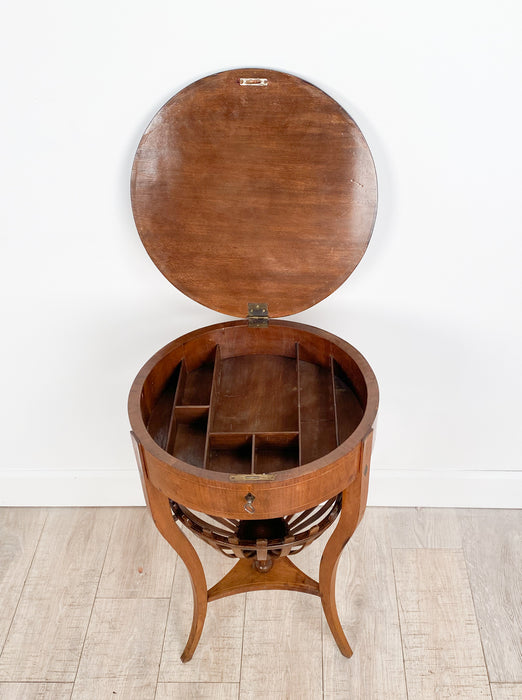 Biedermeier Round Work Table, 19th century