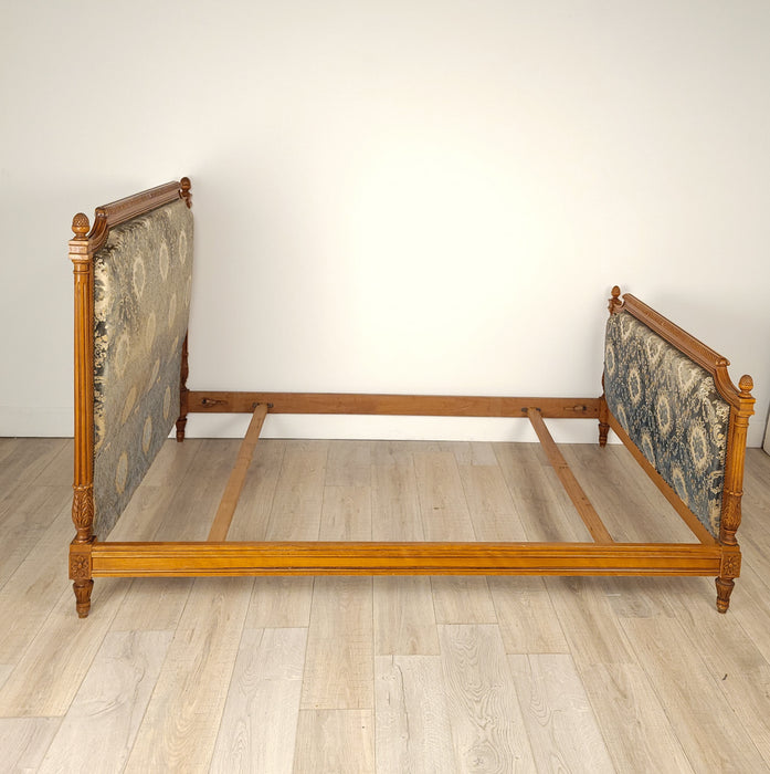 Napoleon III Carved Beechwood Louis XVI Style Bed, France circa 1880