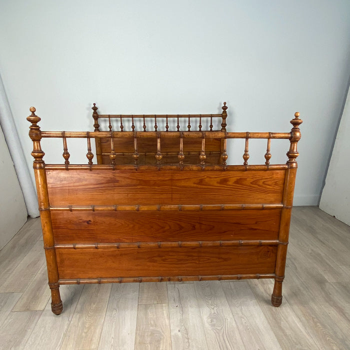 Faux Bamboo Full Size Bed Frame, England circa 1880