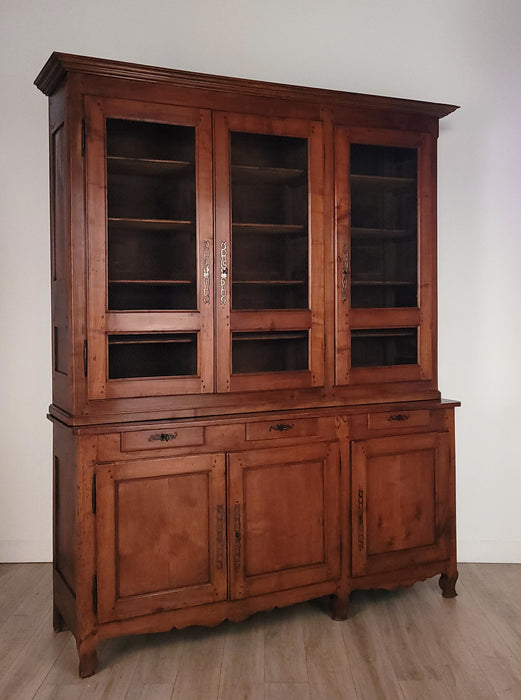 Rare Louis Philippe Cherry Large Two-Part Cabinet, France circa 1840