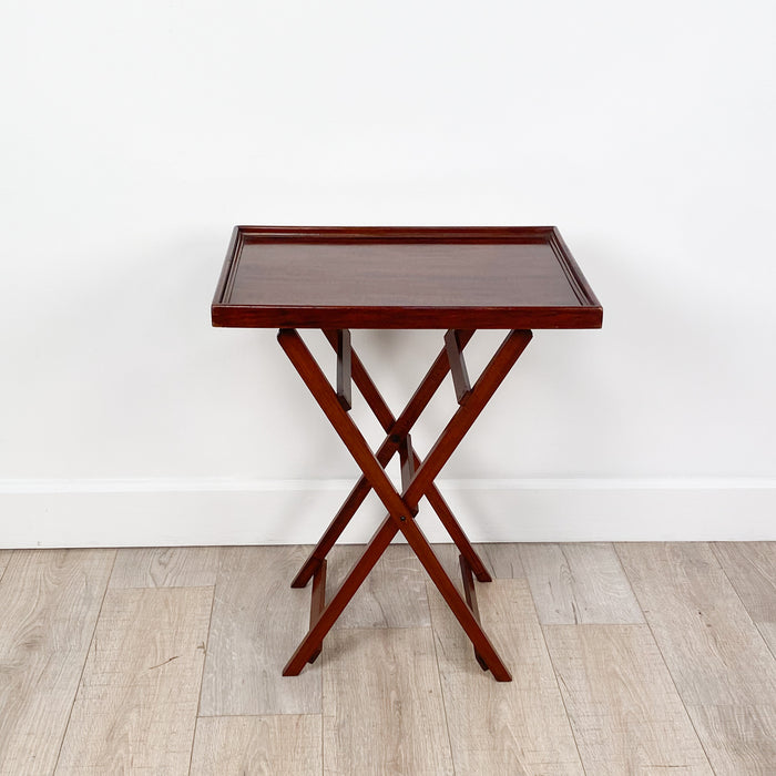 Edwardian Folding Mahogany Side Table or Bar, England circa 1910