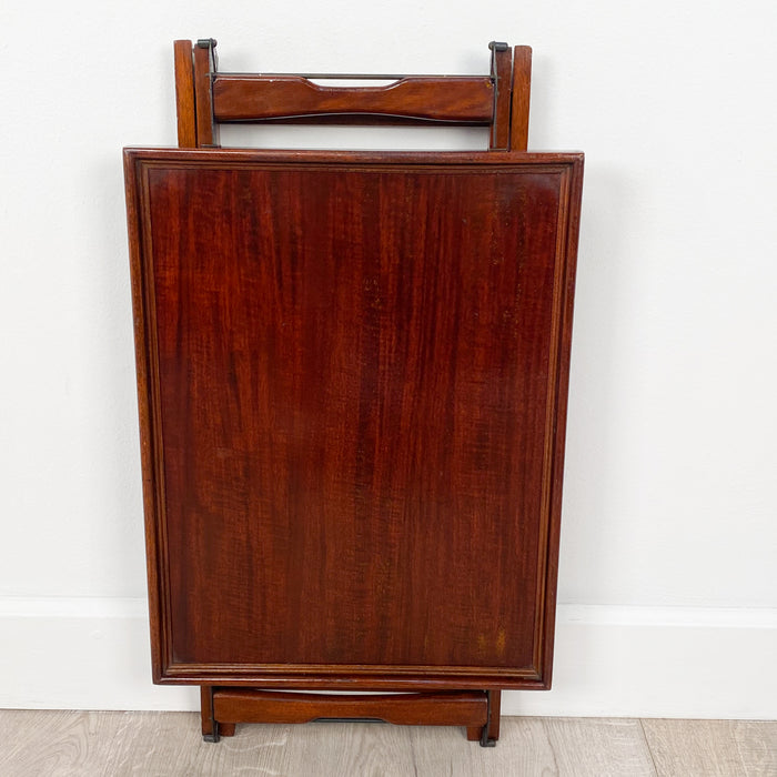 Edwardian Folding Mahogany Side Table or Bar, England circa 1910