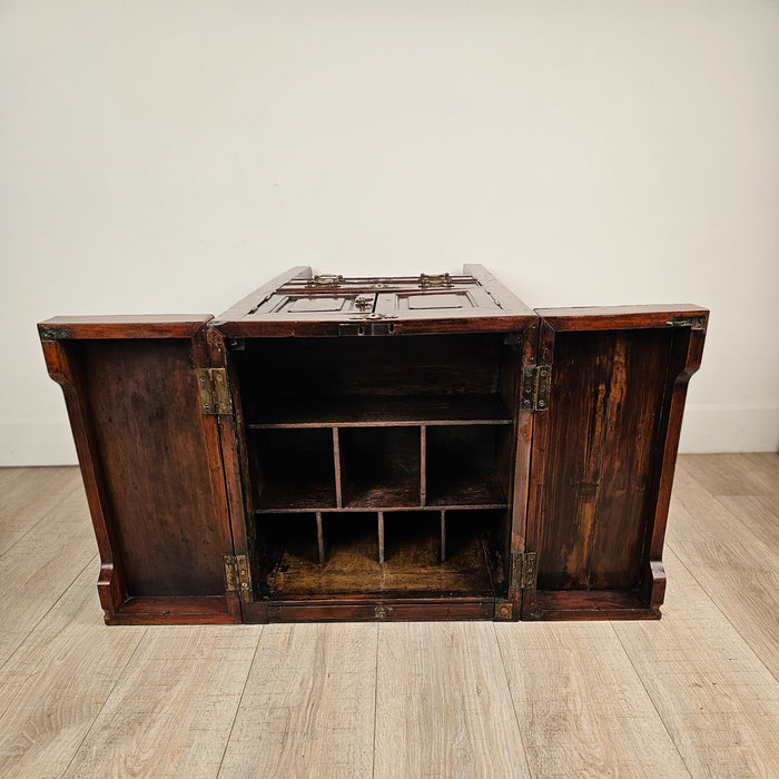 George III Period Mahogany Men's Dressing Cabinet, Now a Bar, England circa 1790