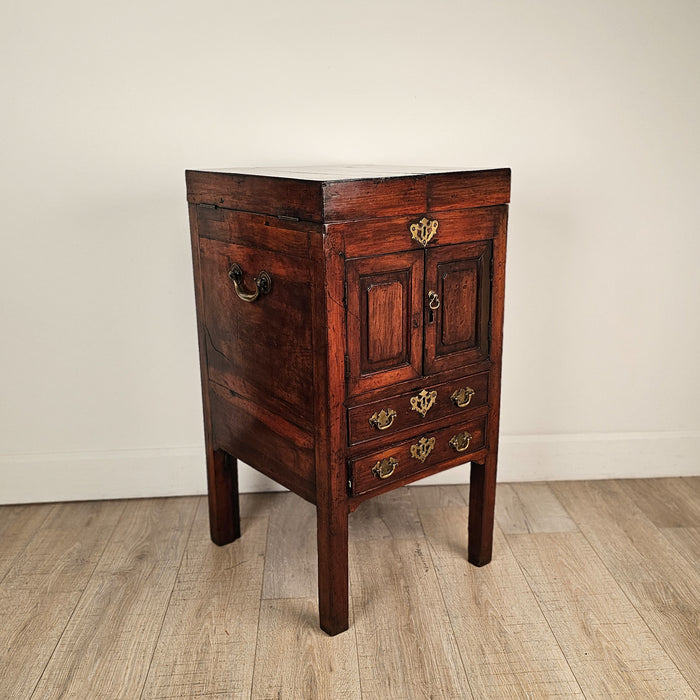 George III Period Mahogany Men's Dressing Cabinet, Now a Bar, England circa 1790