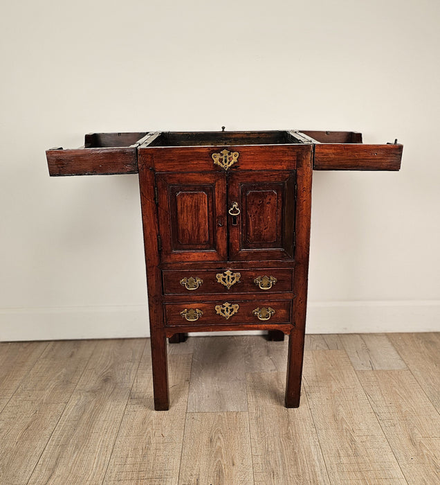 George III Period Mahogany Men's Dressing Cabinet, Now a Bar, England circa 1790