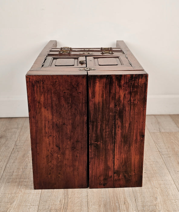 George III Period Mahogany Men's Dressing Cabinet, Now a Bar, England circa 1790