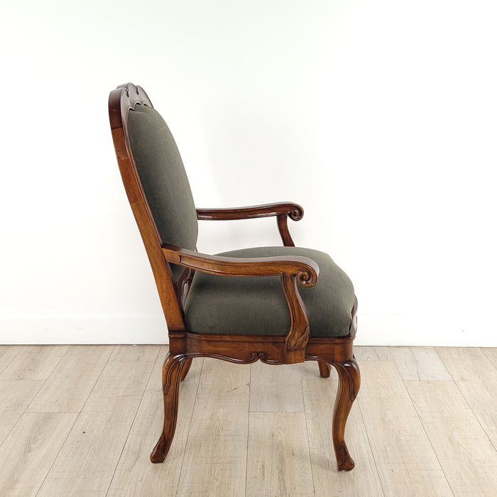 Bespoke Baroque Style Walnut Armchair, circa 1990