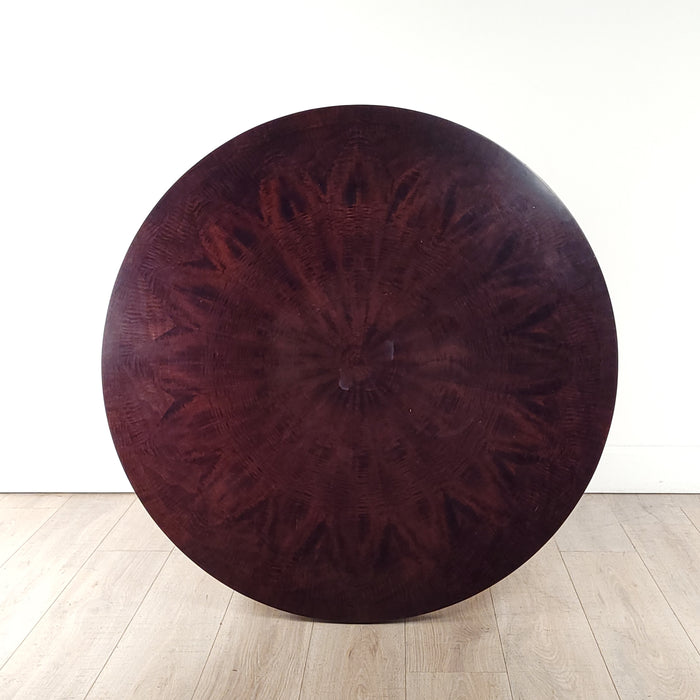 Vintage French Oak Steel-Mounted Center Table, probably 1970s