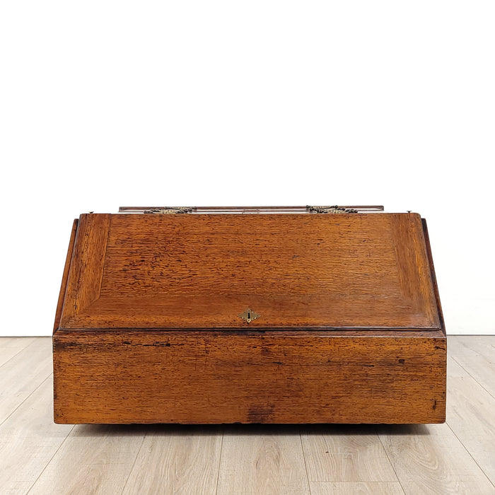 English Oak Slant Front Desk, circa 1830