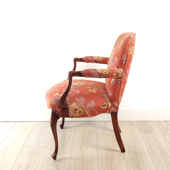 Vintage Georgian Style Mahogany Armchair, circa 1950