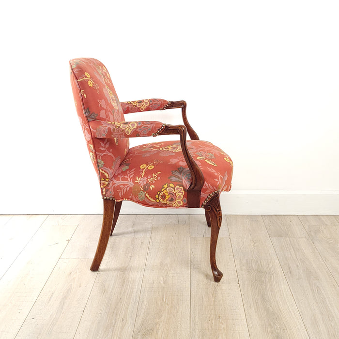 Vintage Georgian Style Mahogany Armchair, circa 1950