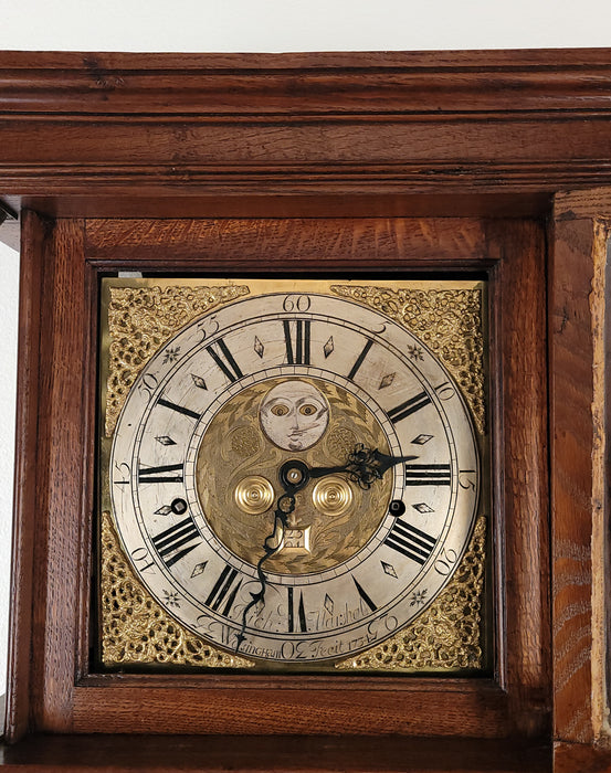 Early Georgian Clock by Richard Marshall Wolsingham, 1734