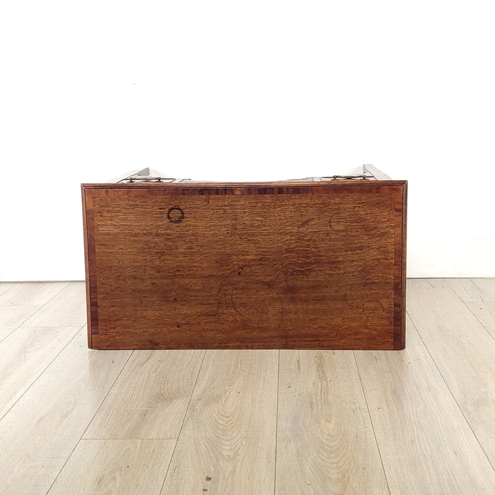 Provincial Georgian Oak and Mahogany Lowboy, England circa 1800