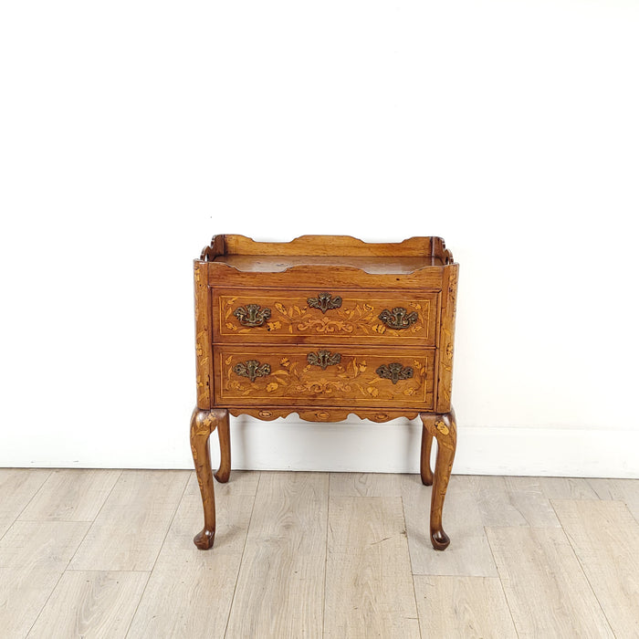 Inlaid Side Table with One Drawer, France circa 1790
