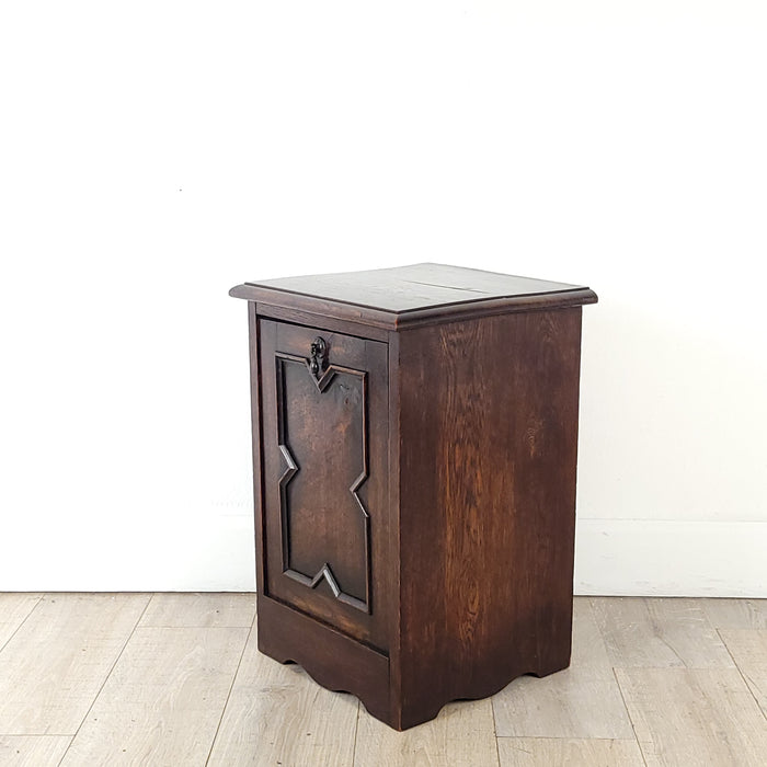 Oak One-Door Cabinet, England circa 1880