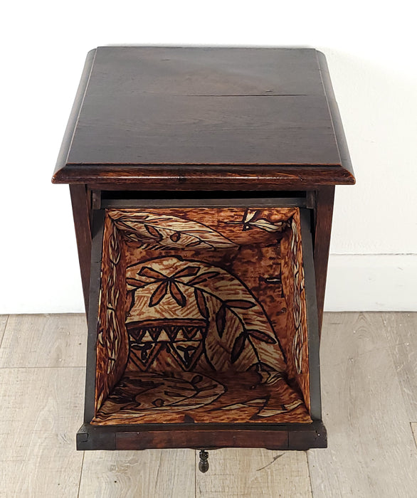 Oak One-Door Cabinet, England circa 1880