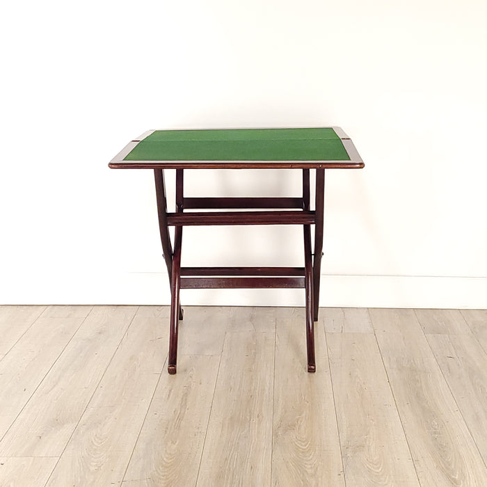 Edwardian English Mahogany Folding Coaching Table, early 20th century