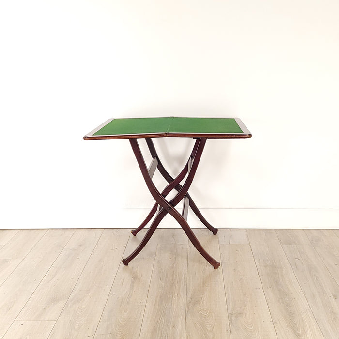 Edwardian English Mahogany Folding Coaching Table, early 20th century