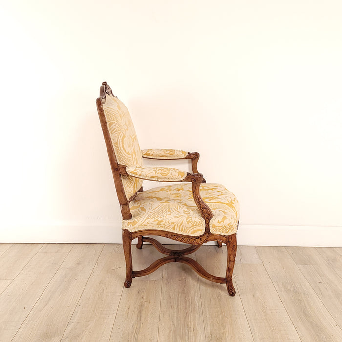 Louis XV Walnut Armchair, France, 18th century