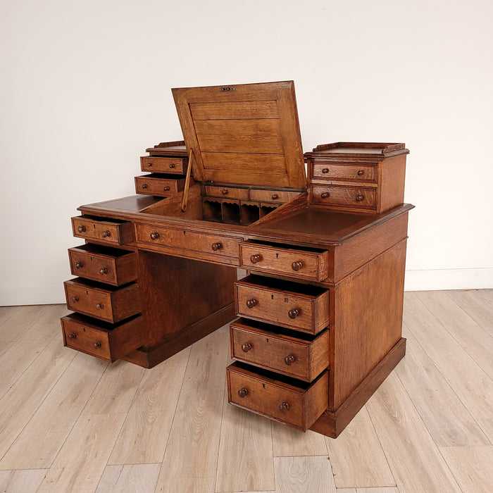 Victorian English Oak Desk