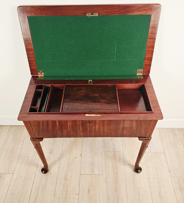 Rare Early English Mahogany Folding Table / Desk, circa 1775
