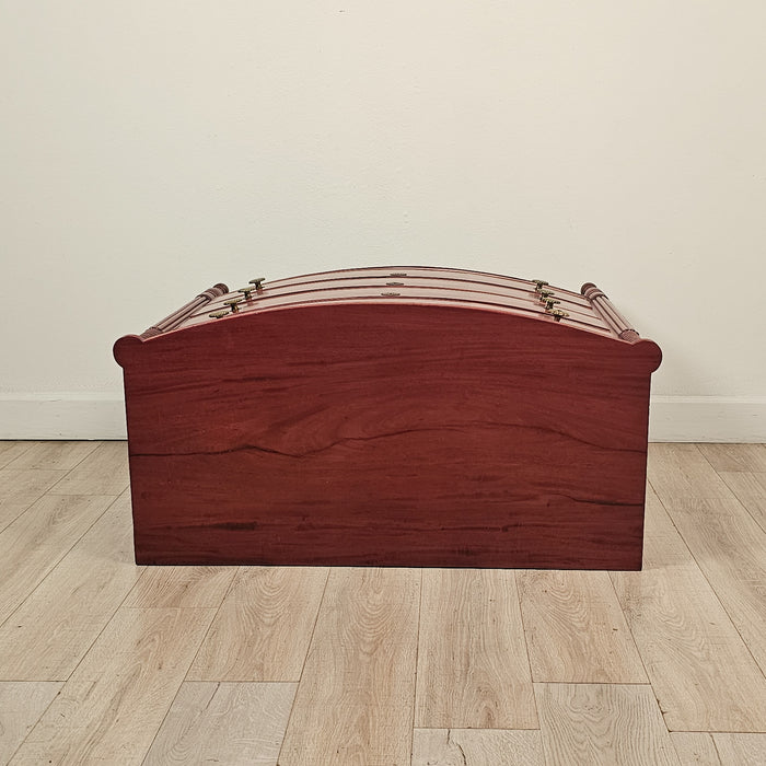 American Mahogany Sheraton Bowfront Inlaid Chest, Probably Massachusetts, circa 1815