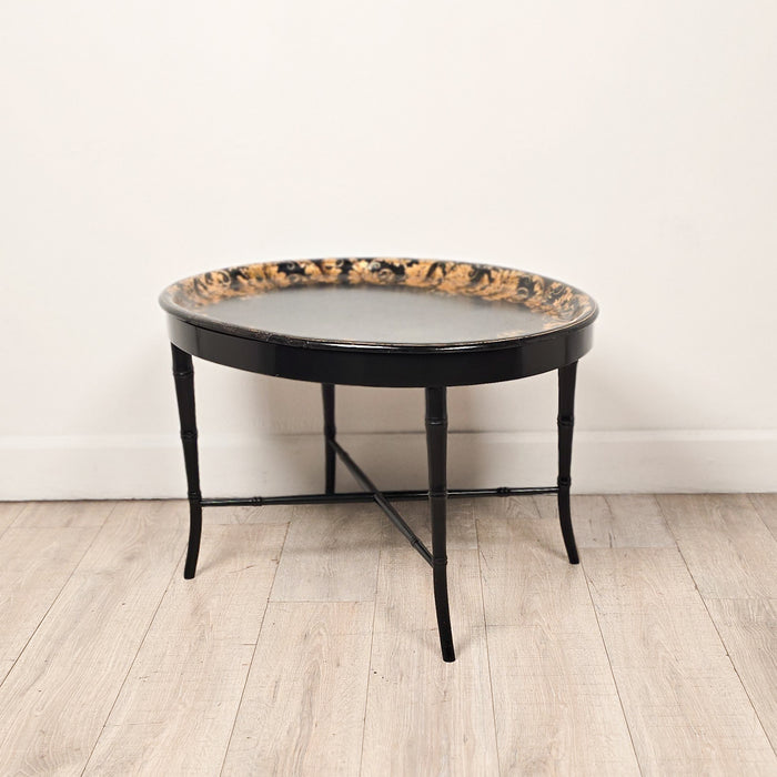 English Lacquered & Gilt Papier-mâché Tray, circa 1870