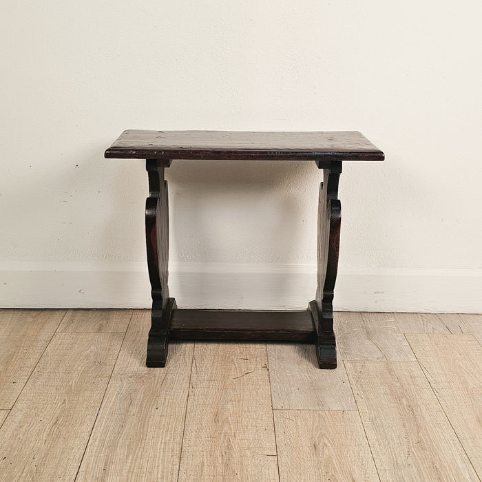 Rustic Baroque Italian Walnut Side Table, 18th century