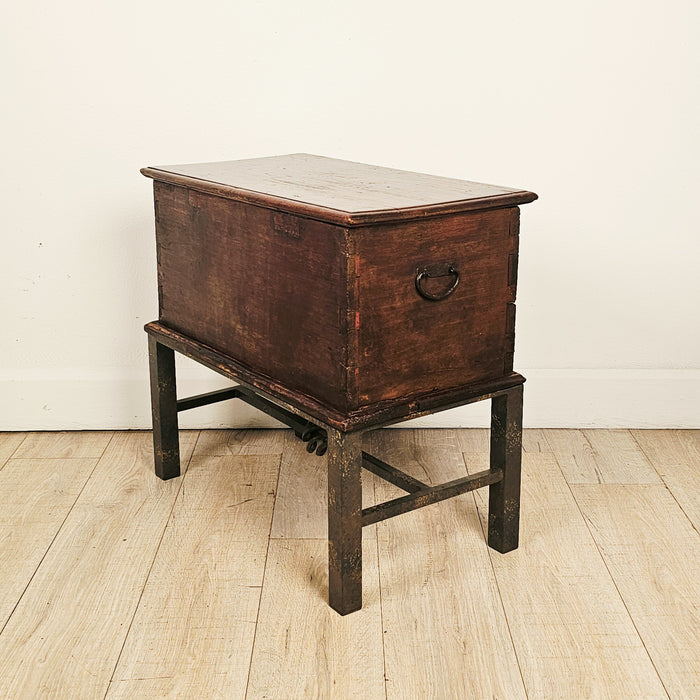 Southeast Asian Teak Merchant's Trunk, 19th century or earlier