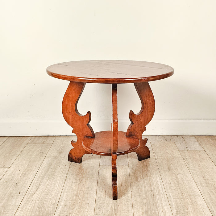 Bespoke Cherry Vintage Round Table in Italian Style