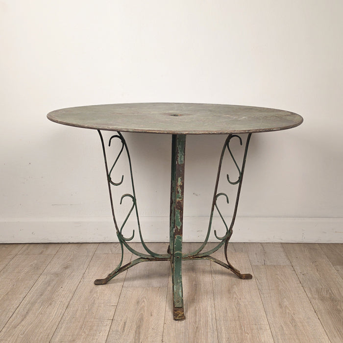 Art Deco French Wrought Iron Garden Table