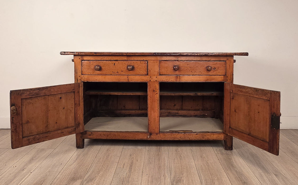 19th Century English Rustic Pine Sideboard/Cabinet