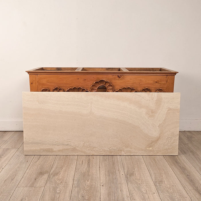 Vintage Baroque Style Pine Center Table