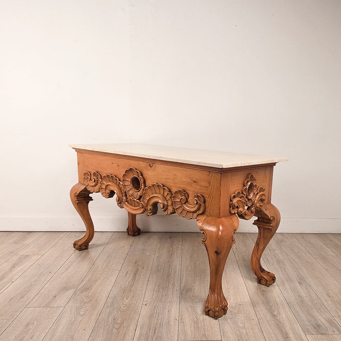 Vintage Baroque Style Pine Center Table