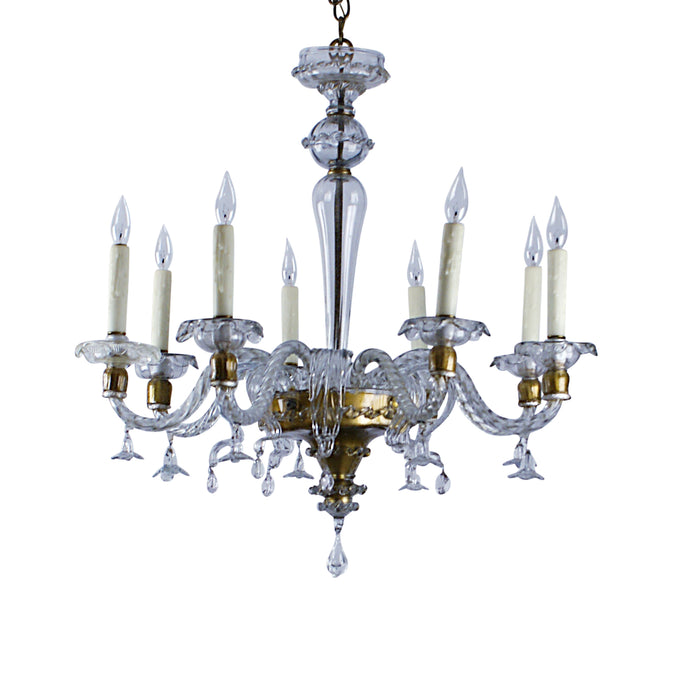 Circa 1950s Italian Murano Chandelier